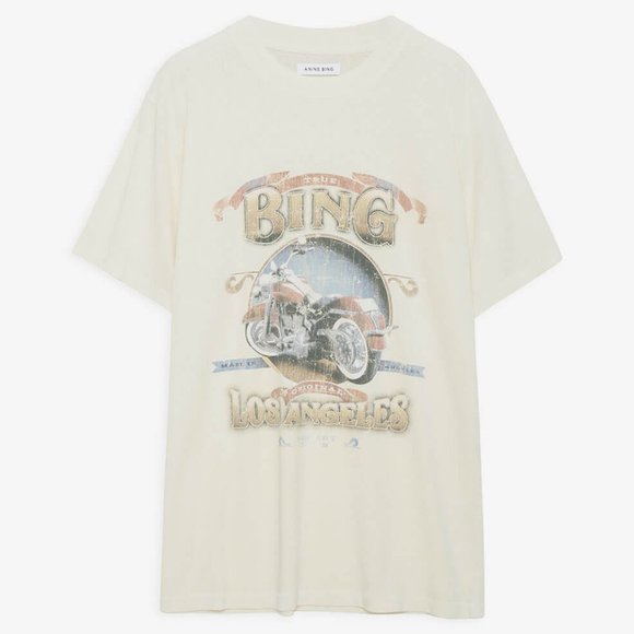 Anine Bing LILI TEE CREAM - Picture 2 of 7